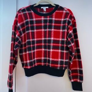 Festive plaid sweater